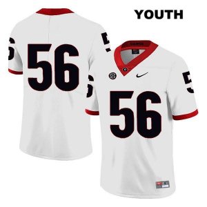 Youth Georgia Bulldogs NCAA #56 William Mote Nike Stitched White Legend Authentic No Name College Football Jersey YNQ8654BA